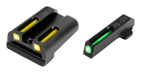 TruGlo TFO TG131XTY Green Tritium Fiber Optic Front Yellow Rear Sight Springfield Armory XD Series