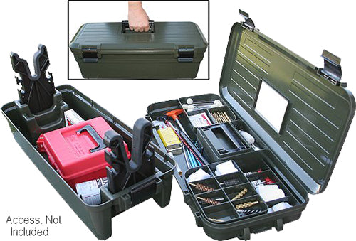 MTM Case-Gard RBMC11 Range Box & Rifle Cleaning Stand Forest Green