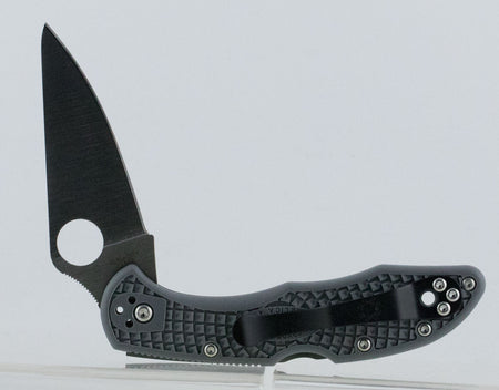 Spyderco C11FPGY Delica 4 Lightweight Folding Knife 2.88" VG-10 Plain Edge Drop Point SS Blade Gray FRN Handle
