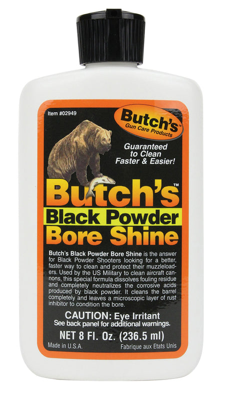 Butch's 8 oz Black Powder Bore Shine Cleaning Solvent Squeeze Bottle