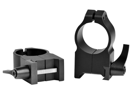Warne 203LM Maxima Matte Black Steel 1" Extra High Quick Detach Vertical Scope Rings
