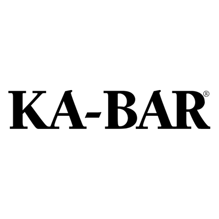 KA-BAR Short Knife Drop Point 5.25 In Black Straight Edge with Leather Sheath
