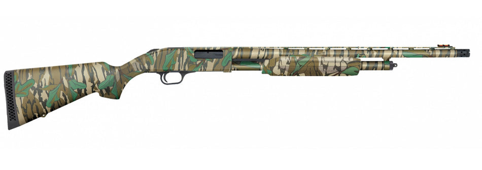 Mossberg 54337 500 Turkey Full Size 20 Gauge Pump 3" 5+1 22" Mossy Oak Greenleaf Vent Rib Barrel, Mossy Oak Greenleaf Optic Ready Receiver, Fixed Mossy Oak Greenleaf Synthetic Stock, Right Hand