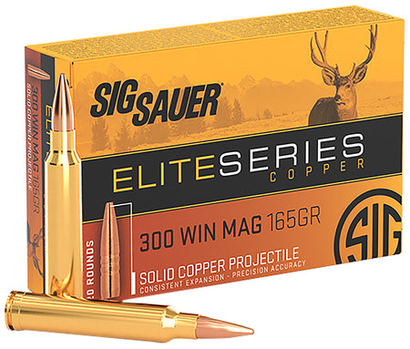 Sig Sauer Elite Copper Hunting Copper Solid 165 Grain .300 Winchester Mag 3110 fps 798681576760