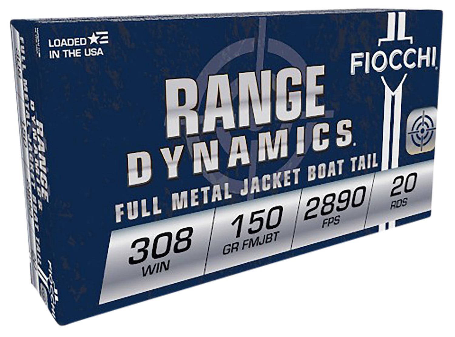 Fiocchi Range Dynamics, Range Dynamics Full Metal Jacket, Full Metal Jacket Boat Tail 150150 Grain .308 Win / 7.62x51mm 2890 fps 762344705620