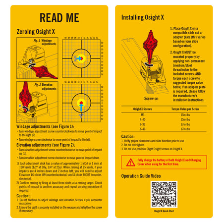 Osight X Black Anodized Reflex Sight 1x 3 MOA Dot Plus 32 MOA Circle