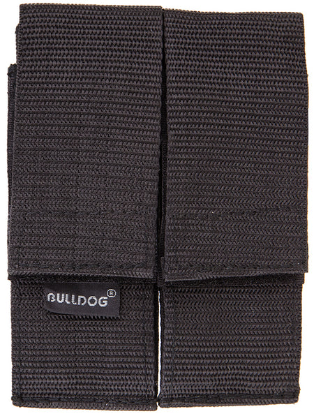 Bulldog WMAGL Double Mag Pouch Black Nylon Belt Loop Velcro Closure