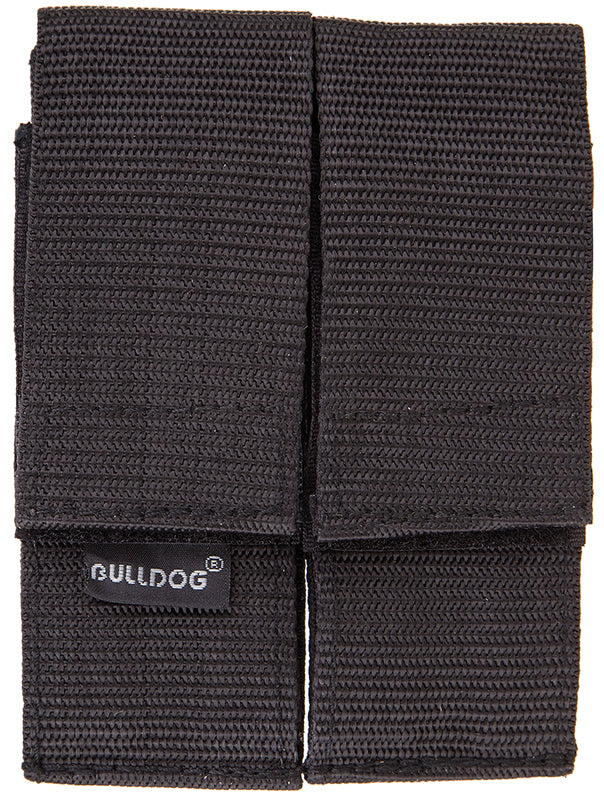 Bulldog WMAGL Double Mag Pouch Black Nylon Belt Loop Velcro Closure