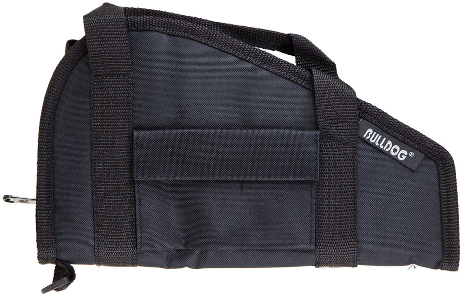Bulldog BD602 Pistol Rug Large Handgun Case Black Nylon with Accessory Pocket