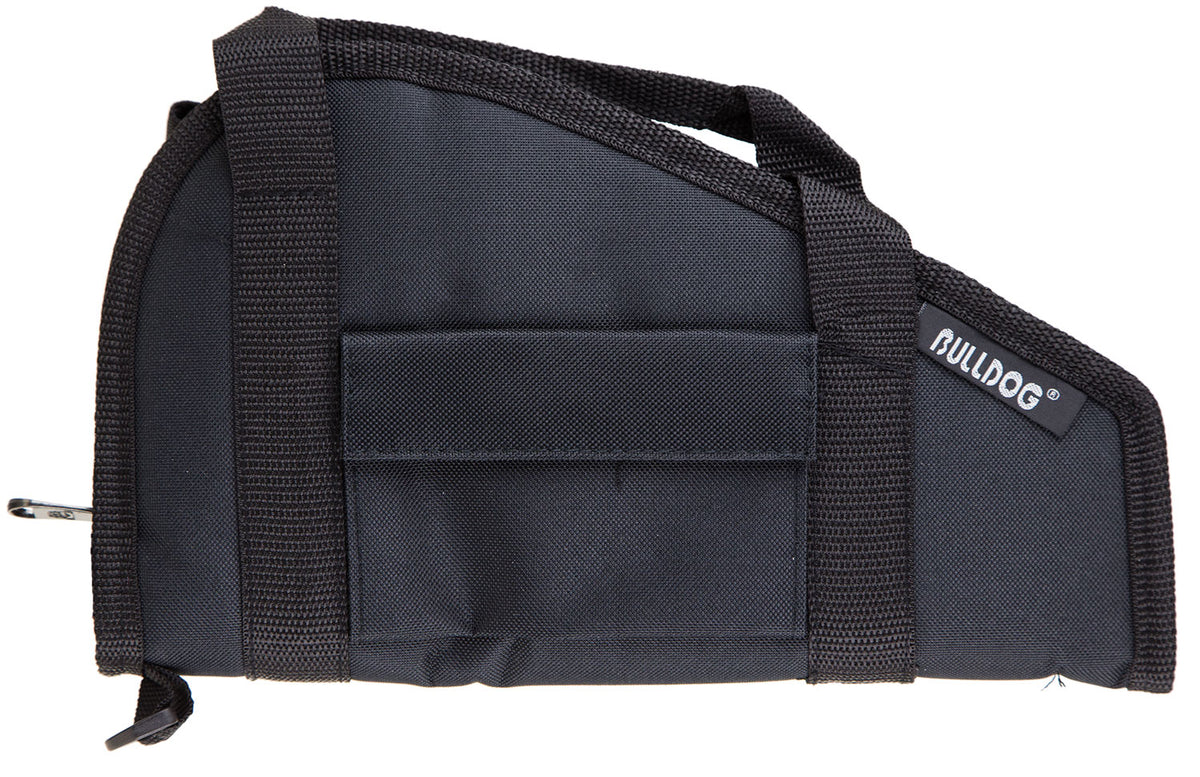 Bulldog BD600 Pistol Rug Small Handgun Case Black Nylon with Accessory Pocket