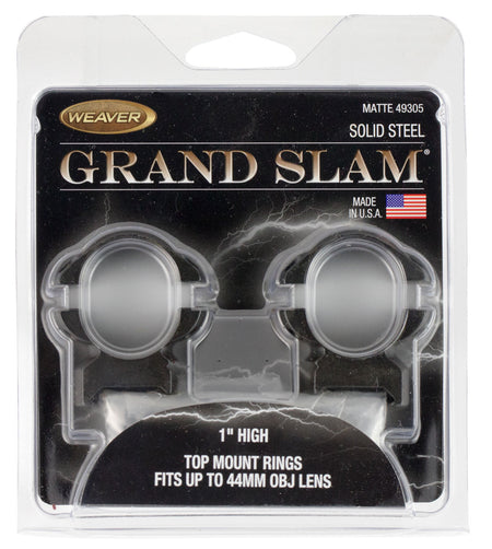 Weaver Mounts Grand Slam Rings 1" High Matte Black