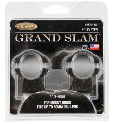 Weaver Mounts Grand Slam Rings 1" Extra High Matte Black