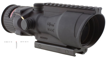 Trijicon 100006 ACOG Black Hardcoat 6x48mm Red Chevron Illuminated .50 BMG Riflescope