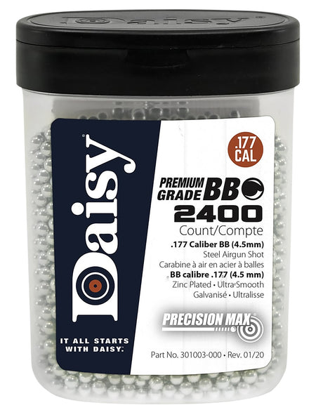 Daisy PrecisionMax Premium .177 Cal 4.5mm Steel Airgun BBs 2400/Bottle