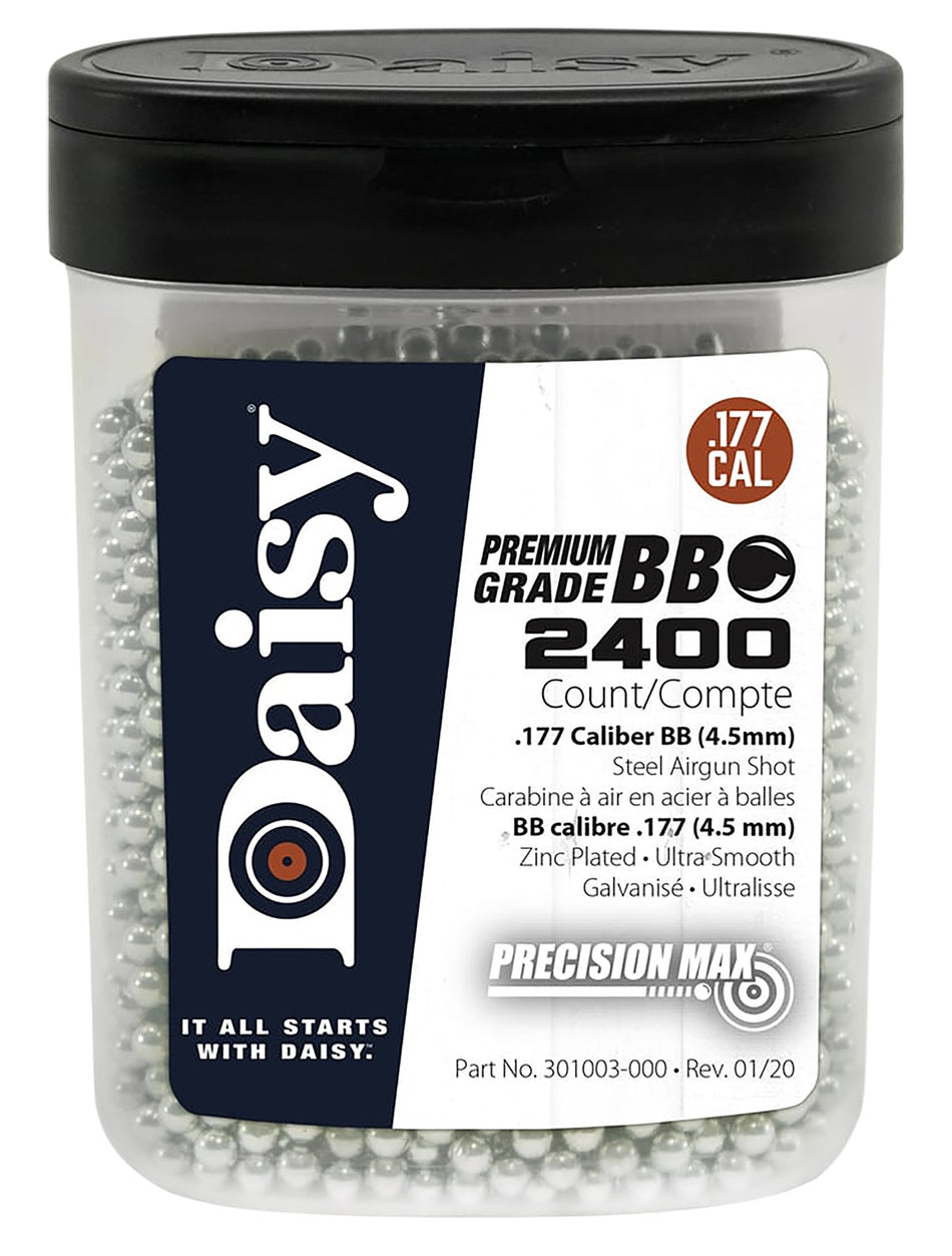 Daisy PrecisionMax Premium .177 Cal 4.5mm Steel Airgun BBs 2400/Bottle
