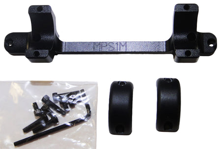 DNZ MPS1M Game Reaper Mossberg Rifle Scope Mount Ring Combo 1 Inch Matte Black