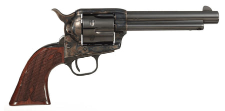 Taylors & Company 555130 Gambler 45 Colt (LC) Caliber with 5.50" Blued Finish Barrel, 6rd Capacity Blued Finish Cylinder, Color Case Hardened Finish Steel Frame & Checkered Walnut Grip
