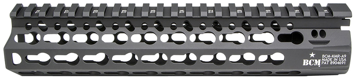 BCM KMRA9556BK KMR Alpha 9" Keymod Aluminum Handguard with Black Anodized Finish AR-15