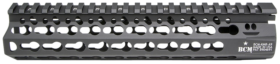 BCM KMRA9556BK KMR Alpha 9" Keymod Aluminum Handguard with Black Anodized Finish AR-15