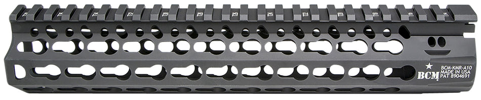 BCM KMRA10556BK KMR Alpha 10" Keymod Aluminum Handguard with Black Anodized Finish AR-15
