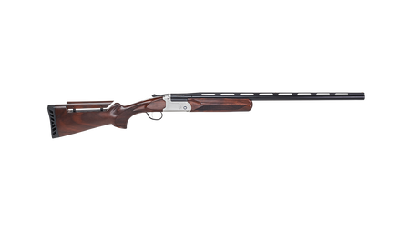 Stevens 23224 555 Compact Trap 12 Gauge 3" 1rd 26" Black Semi-Gloss Vent Rib Barrel, Silver Oiled Turkish Walnut Fixed Adjustable Comb Stock Ambidextrous Hand