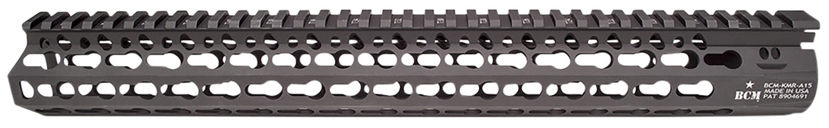 BCM KMRA15556BK KMR Alpha 15" Keymod Aluminum Handguard with Black Anodized Finish AR-15