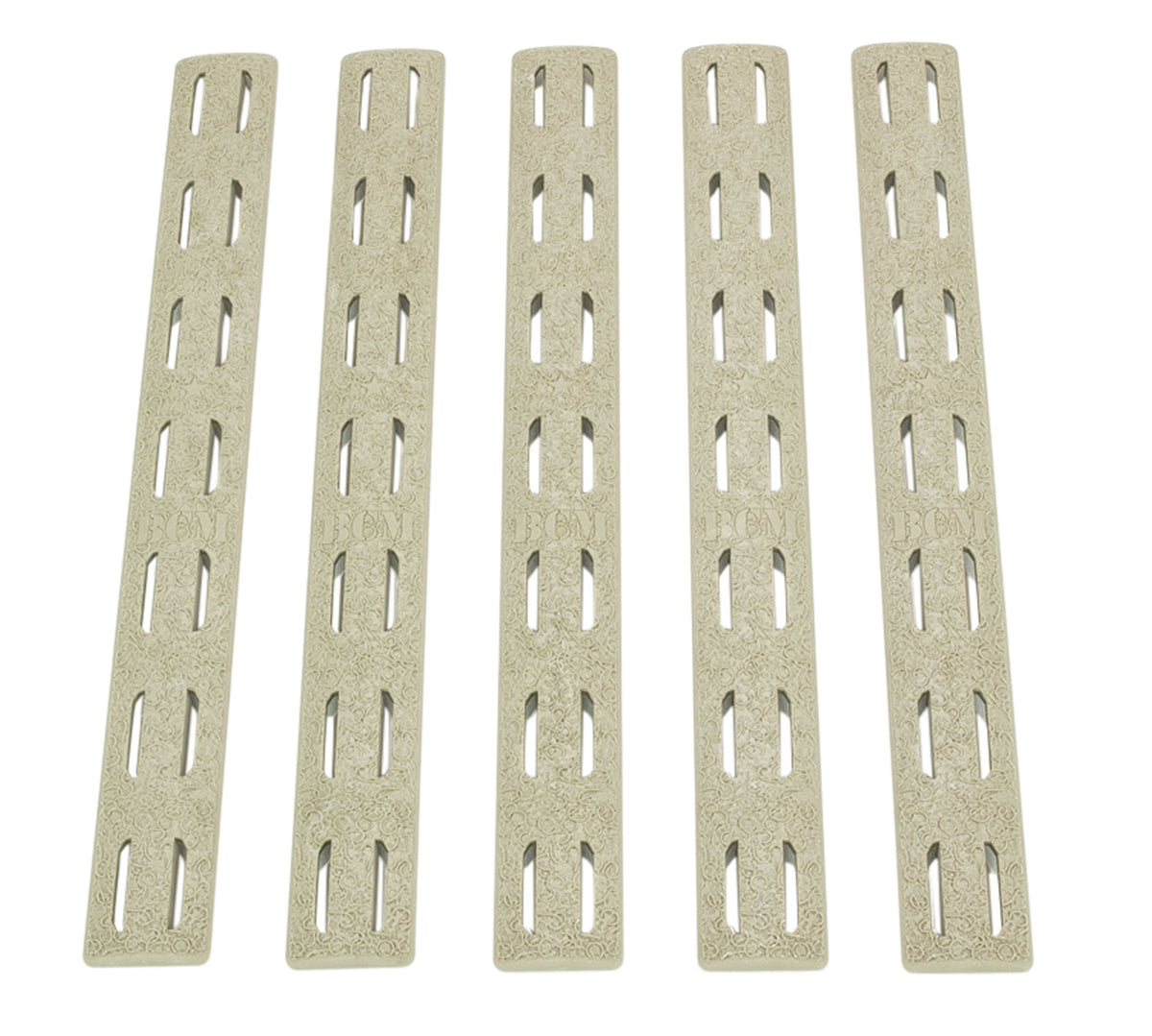 BCM AR-15 KeyMod Flat Dark Earth Polymer Rail Panel Strips 5 Pack