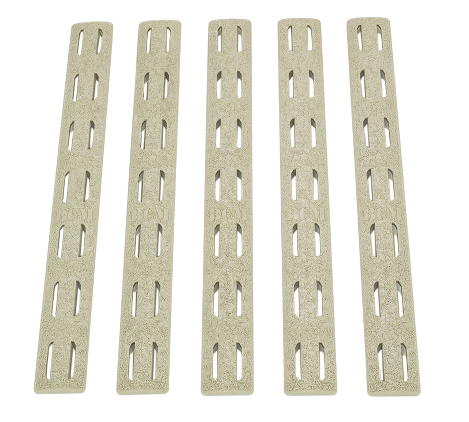 BCM AR-15 KeyMod Flat Dark Earth Polymer Rail Panel Strips 5 Pack