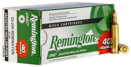 Remington UMC Value Pack Jacketed Hollow Point 45 Grain .22-250 Remington 4000 fps 047700363103