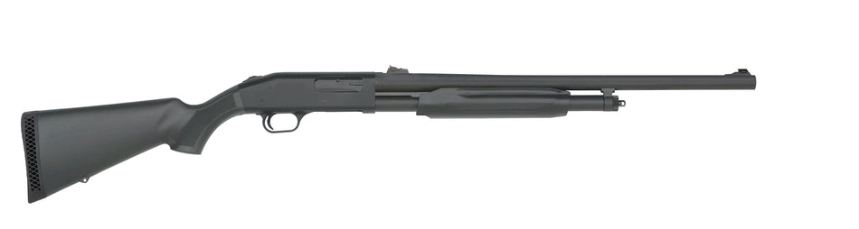 Mossberg 56435 500 Slugster 20 Gauge Pump 3" 5+1 24" Matte Blued Steel Barrel, Matte Blued Receiver, Fixed Synthetic Stock