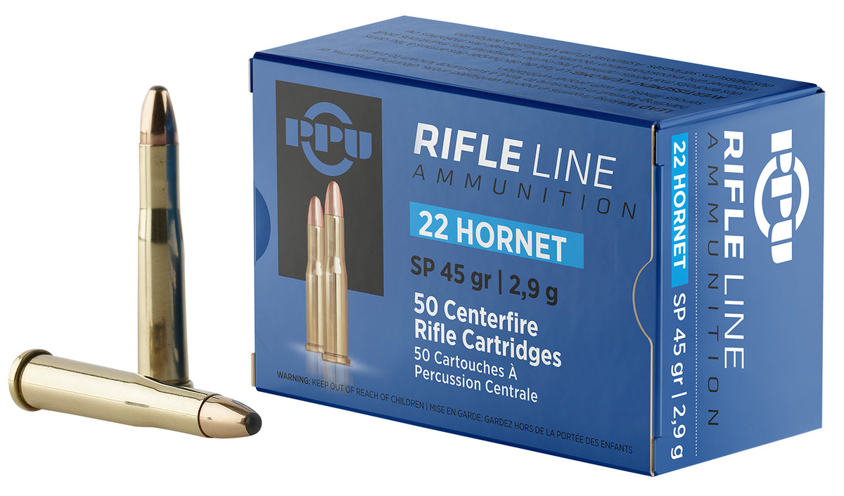 Prvi Partizan .22 Hornet Rifle 45 grain Soft Point ammunition