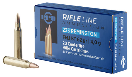 Prvi Partizan .223 Remington Rifle 62 grain Full Metal Jacket Boat Tail ammunition