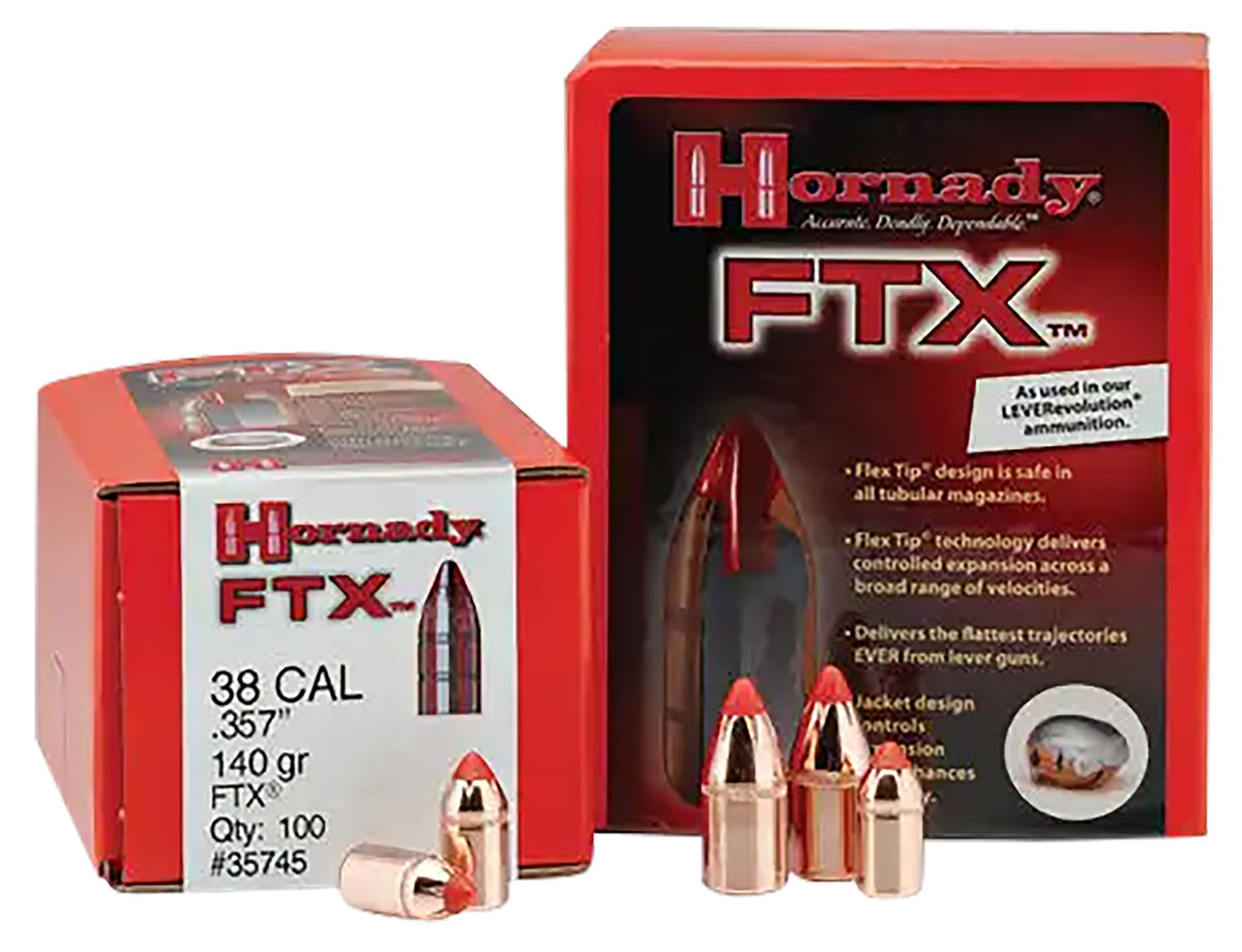 Hornady 45201 FTX .452 250 Grain Flex Tip Expanding Rifle Bullets 50 Per Box