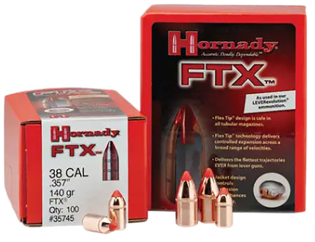 Hornady 45215 FTX .452 200 Grain Flex Tip Expanding Pistol Bullets 50 Per Box