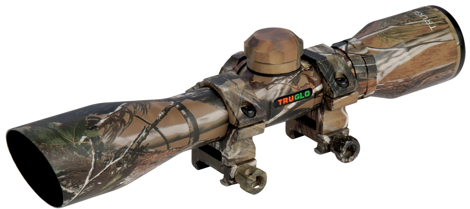 TruGlo TG8504CD 4x32mm Compact Realtree APG Camo Diamond Reticle Scope with Weaver Rings