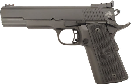 Rock Island 56922 TCM Standard FS 22 TCM Caliber with 5" Barrel, 17+1 Capacity, Overall Black Parkerized Finish Steel, Beavertail Frame, Serrated Slide & Black Polymer Grip