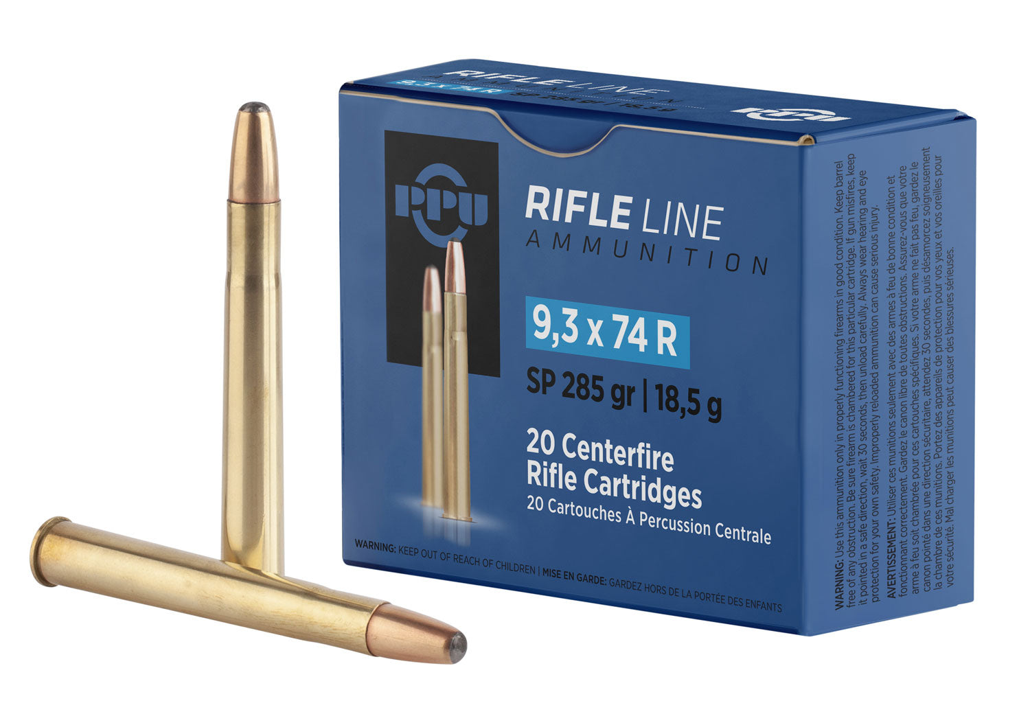 Prvi Partizan 9.3x72mmR Metric Rifle 285 grain Soft Point ammunition