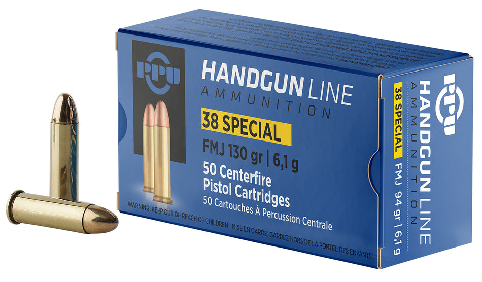 Prvi Partizan  Full Metal Jacket 130 Grain .38 Special 1017 fps 8605003813071