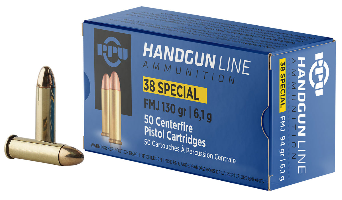 Prvi Partizan  Full Metal Jacket 130 Grain .38 Special 1017 fps 8605003813071