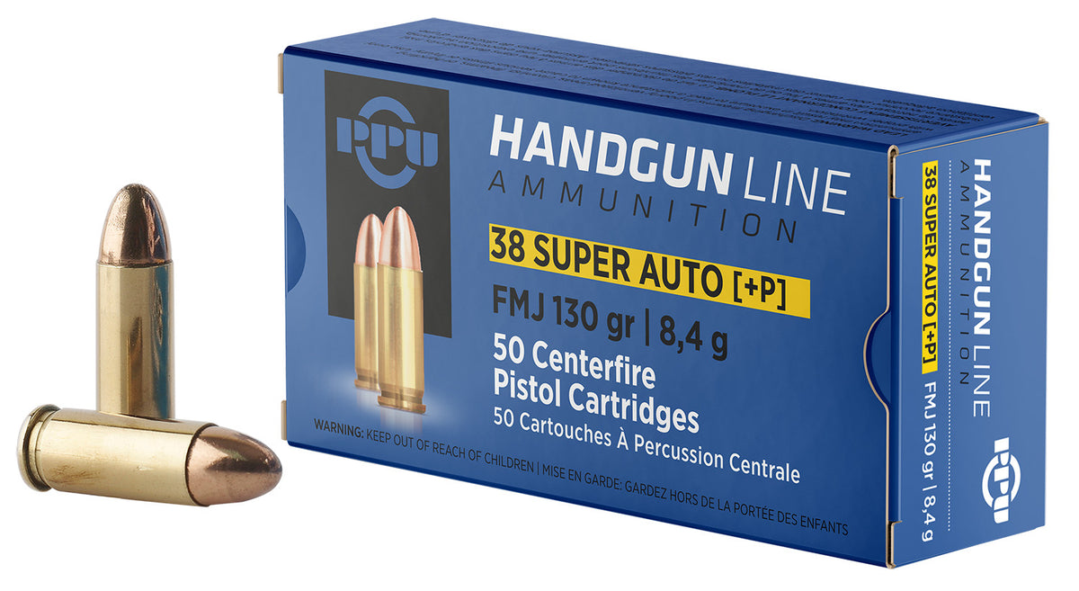 Prvi Partizan  +P Full Metal Jacket 130 Grain .38 Super 1213 fps 8605003813118