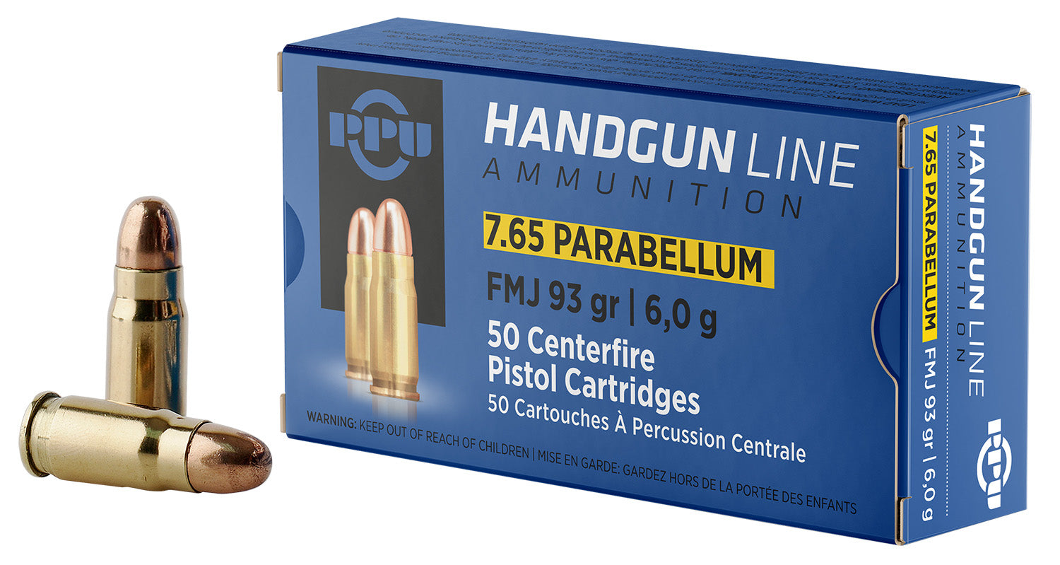 Prvi Partizan  Full Metal Jacket 93 Grain 7.65×21mm Parabellum 1279 fps 8605003813231