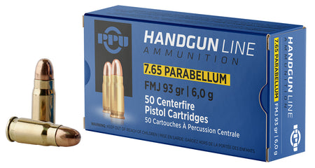 Prvi Partizan  Full Metal Jacket 93 Grain 7.65×21mm Parabellum 1279 fps 8605003813231