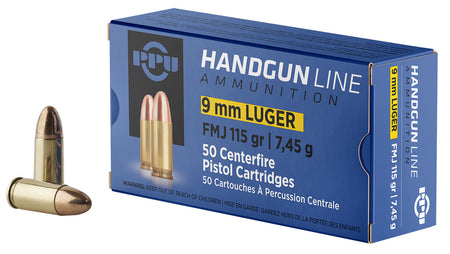 Prvi Partizan  Full Metal Jacket 115 Grain 9mm Luger/Parabellum 1145 fps 8605003811701