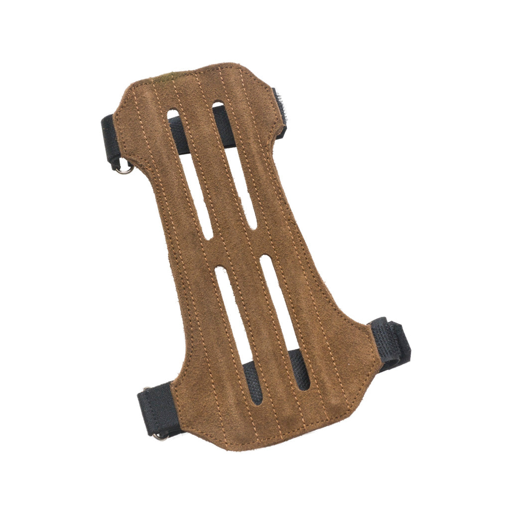 October Mountain Arm Guard 2 Strap Vented Suede 7in.