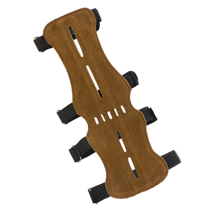 October Mountain Arm Guard 4 Strap Vented Suede 11in.