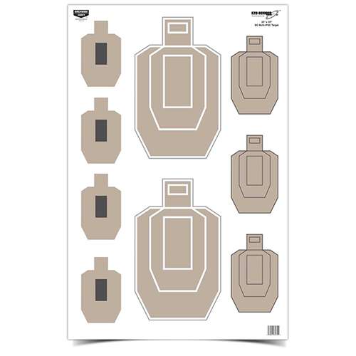 Birchwood Casey EZE-Scorer Multi IPSC Paper Targets 23 x 35 Inch 100pk