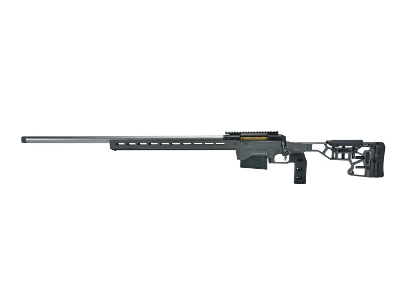 Savage Arms 57708 110 Elite Precision 338 Lapua Mag 5+1 30" Matte Stainless, Matte Black Rec, Gray Cerakote Adjustable MDT ACC Aluminum Chassis Stock, Left Hand (MB Not Included)