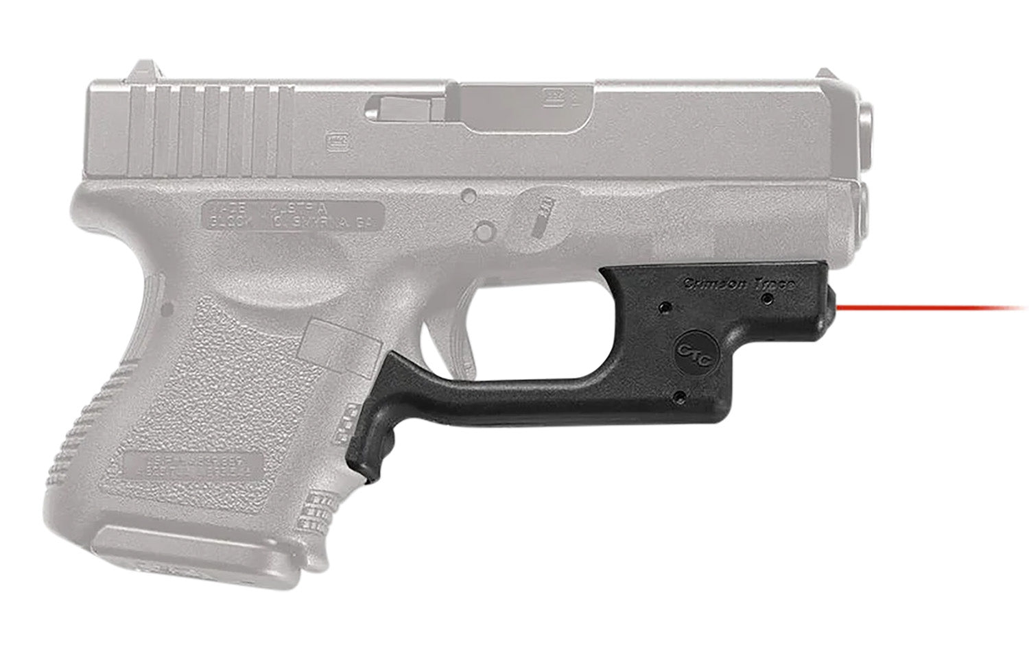 Crimson Trace 0123401 Compact Red Laser Sight for Glock 19/23/26/27/28/32/33/36/38/39, Black Polymer
