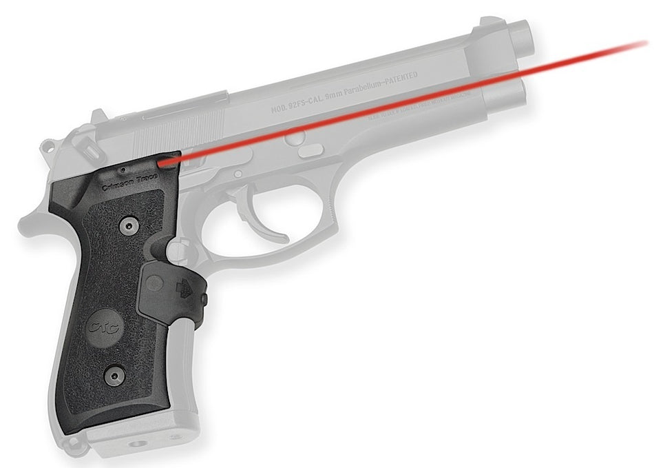 Crimson Trace 0119201 Military Grade Red Laser Grip Sight for Beretta 92/96/M9A1, Black Polymer