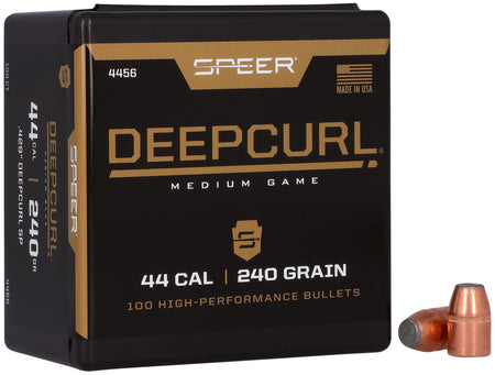Speer 4456 DeepCurl .44 Caliber .429 Diameter 240 Grain SP Reloading Bullets 100/Box